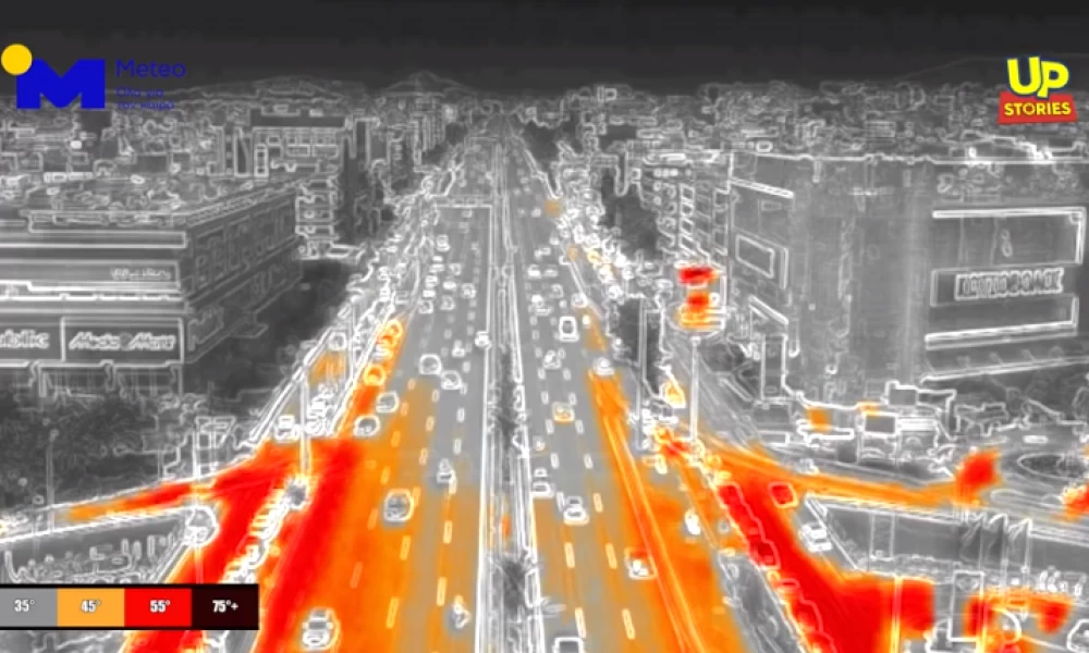 Drone με θερμική κάμερα καταγράφει την Αθήνα με καύσωνα